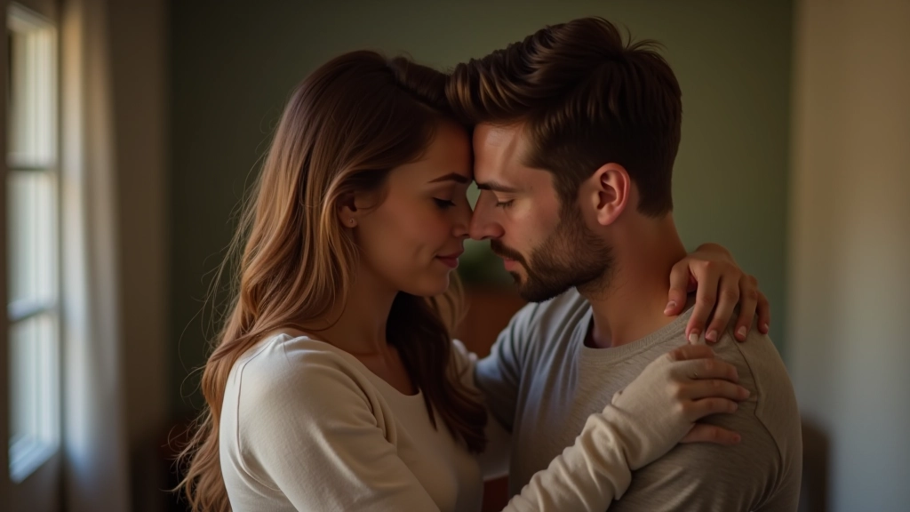 Gestes de réconciliation, étreinte chaleureuse après résolution de conflit, connection retrouvée