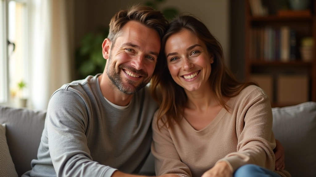 Couple se tenant les mains dans un moment d'intimité et de connexion profonde, lumière naturelle chaleureuse