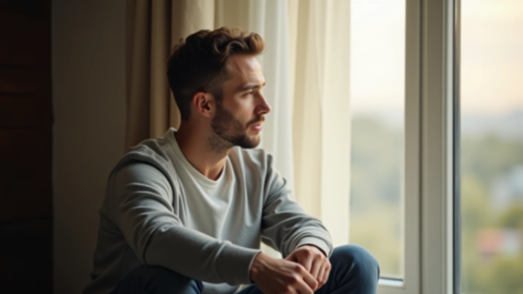 Personne prenant un moment de pause, respirant profondément, calme et réfléchie avant de répondre