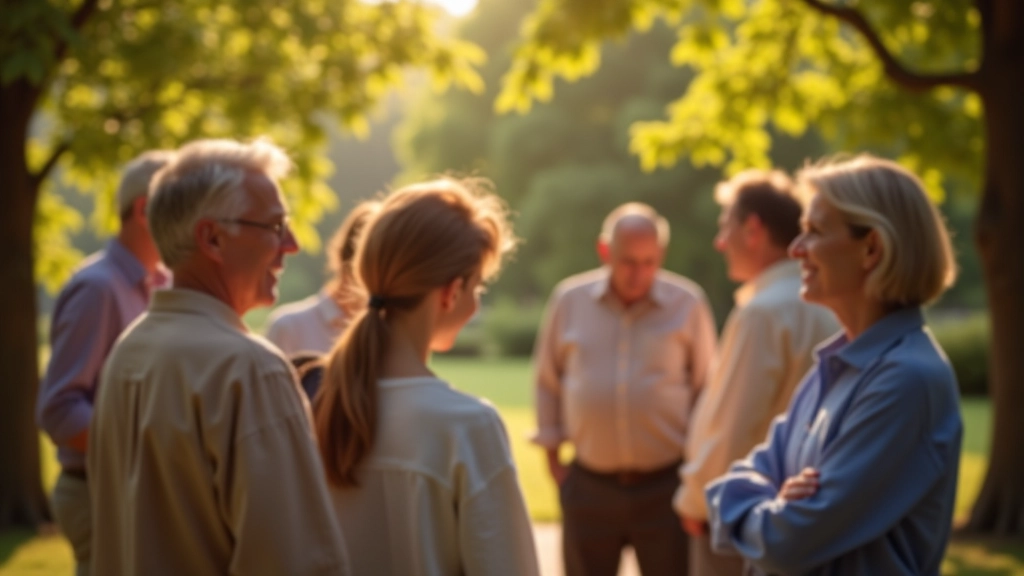 Un rassemblement extérieur montrant la diversité des relations