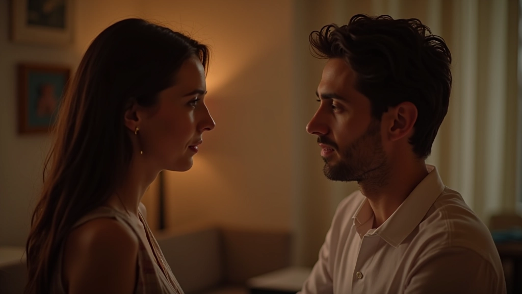 Deux personnes se parlant face à face avec une expression attentive et bienveillante, communication consciente